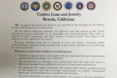 Office of the Secretary of Defense: Employer Support of the Guard and Reserve Recognizes Traders Loan and Jewelry as a Patriotic Employer