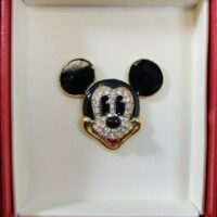 DISNEY Mickey & Co. Mickey Mouse Enamel Face W/ Rhinestones Pin-Brooch - Image 4