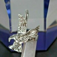 Eagle Sterling Silver Pendant with Rose Quartz Pointer