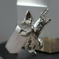 Eagle Sterling Silver Pendant with Rose Quartz Pointer - Image 5