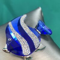 NEW SWAROVSKI COLINA FISH PIN/BROOCH BLUE 659350