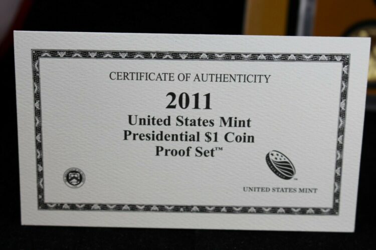 2011 US Mint Presidential $1 Coin Proof set United States w/ COA - Image 5