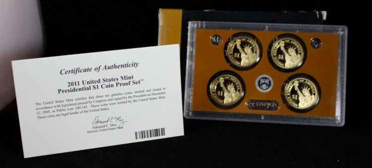 2011 US Mint Presidential $1 Coin Proof set United States w/ COA - Image 6