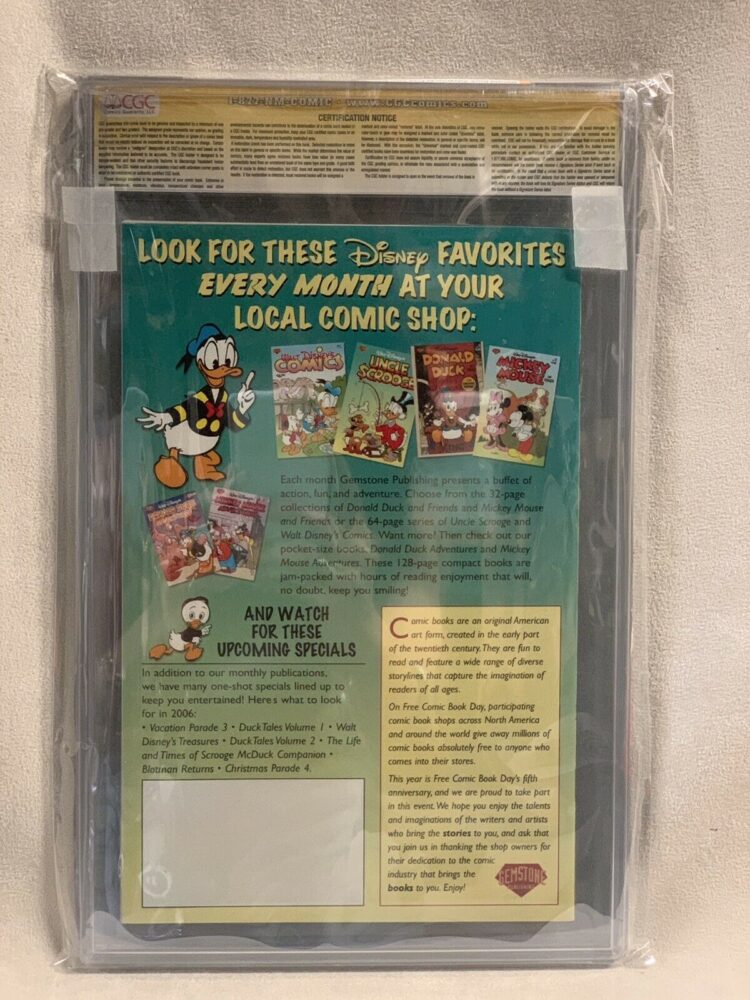 Walt Disney's Donald Duck Adventures Free Comic Book Day #NN CGC Sig. Series 9.8 - Image 5