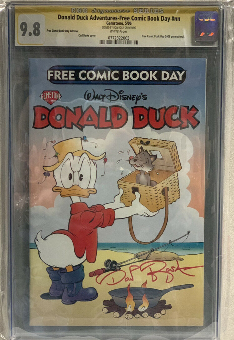 Walt Disney's Donald Duck Adventures Free Comic Book Day #NN CGC Sig. Series 9.8