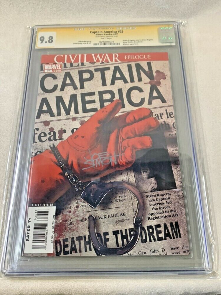 CAPTAIN AMERICA 25 VARIANT CGC SIG SERIES 9.8 SIGNED BY JOE SIMON