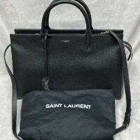 YSL Saint Laurent Cabas Medium Rive Gauche Black Leather Tote Bag - Image 13