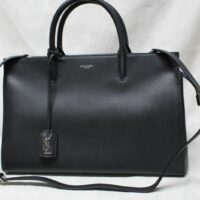 YSL Saint Laurent Cabas Medium Rive Gauche Black Leather Tote Bag - Image 6