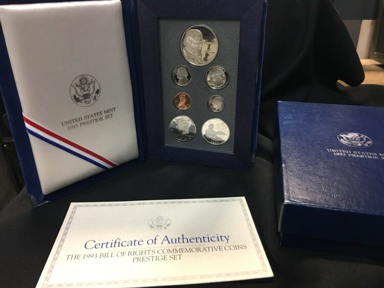 1993 Bill of Rights Commemorative Coins Prestige Set with COA - Image 3