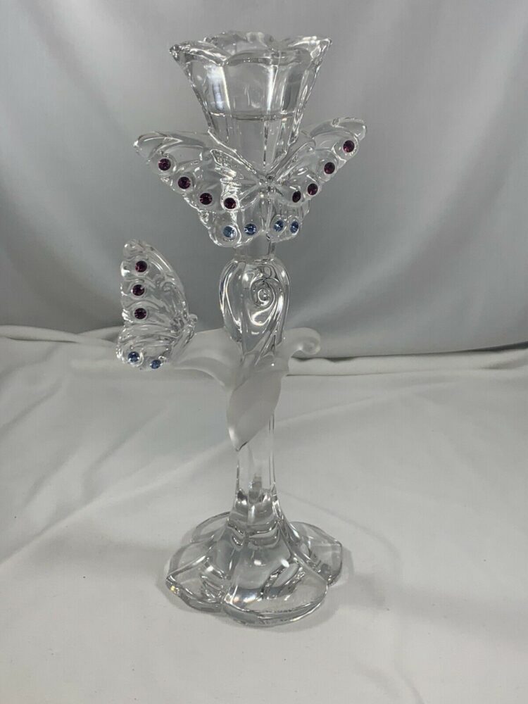 Lenox Jeweled Butterfly 8" Single Light Candlestick - Image 3