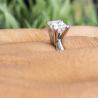 14k White Gold Solitare Diamond Ring - Image 2